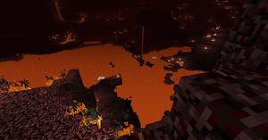 兩個惡魂正在享受岩漿浴，悠然自得