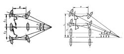 圖3 多軸汽車阿克曼轉向幾何