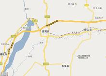 山西運城市河津市、萬榮縣交界地圖