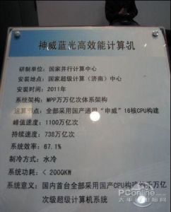 神威藍光高效能計算機介紹