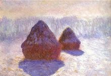 莫奈作品《草垛》