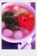 蔬菜湯的蔬菜關東煮