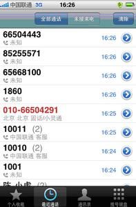 通話記錄 通話記錄