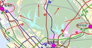 西麗站線路交匯效果圖