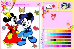 米老鼠愛情填色 米老鼠愛情填色