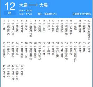舟山公交12路 舟山公交12路