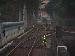 台北捷運淡水站的轉轍器