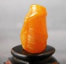 黃金黃田黃擺件——竹報平安