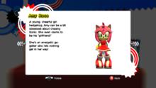 Amy's profile in Sonic Generations.