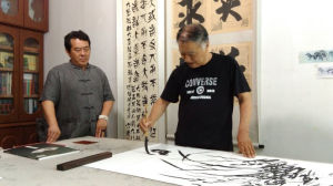 馬向群在著名畫家祖愛民先生畫室習畫