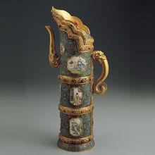 清乾隆掐絲琺瑯多穆壺(圖2)