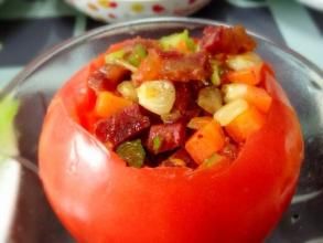 手撕雞肉番茄盅 手撕雞肉番茄盅