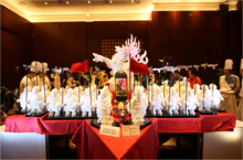 主題擺台裝飾點亮餐檯