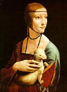 （圖）義大利畫家萊奧納爾多·達文西的作品《抱銀鼠的女子》中的人物即是切奇利婭
