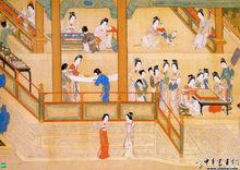 明 仇英《漢宮春曉圖》（局部）