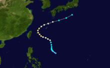 2001年颱風“海燕”路徑圖