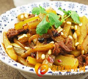 香辣豆豉牛肉炒萵筍