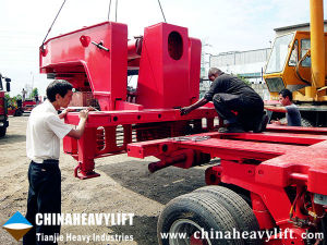 中國重型運輸起吊CHINAHEAVYLIFT 鵝頸gooseneck在馬來西亞現場使用案例