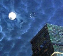 星月同輝的“火星伴月”