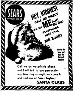 1955年，NORAD在美零售商刊出的廣告