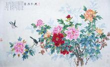 伍端畫作《天彭丹景》