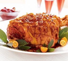 聖誕火腿配鮮橙蜂蜜汁