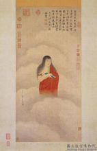 明朱侃畫童貞像軸