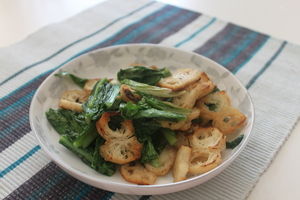 油條炒油麥菜 油條炒油麥菜