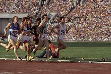 英國中長跑名將Sebastian Coe在比賽中