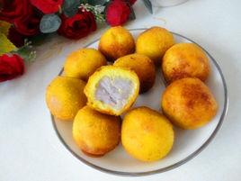 油炸香芋地瓜丸 油炸香芋地瓜丸