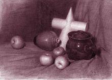 《實力派經典範本-匡鵬智素描靜物》節選