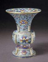 明銅胎掐絲琺瑯纏枝蓮紋尊