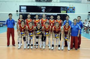中國U23女排賽前合影