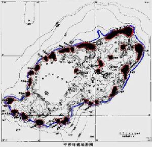 中沙大環礁地形圖