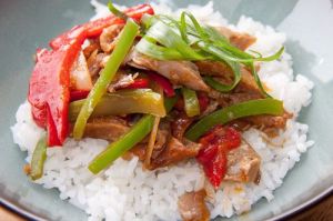 炒三椒鴨絲 炒三椒鴨絲