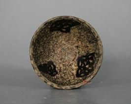 吉州窯紋銀邊盞 吉州窯紋銀邊盞