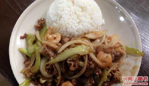 照燒肥牛飯加蝦仁