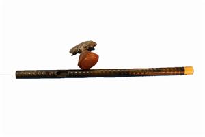 清犀牛角鶴頂骨鴉片煙槍 清犀牛角鶴頂骨鴉片煙槍