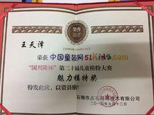 中國童裝網獲獎證書