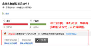 支持多種驗證功能防範刷票