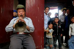 （圖）村里演奏洞經音樂的樂手