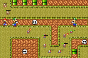 馬里奧兄弟保衛城堡遊戲載圖