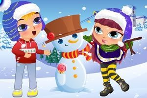 快樂新年堆雪人 快樂新年堆雪人