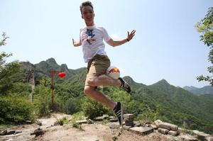 法國選手戈蒂埃·法永樂長城炫技