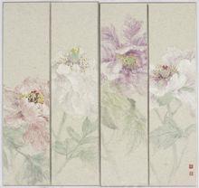 張曉星小寫意四條屏作品