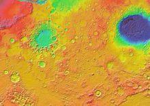 火星的高低立位(elevation map)圖