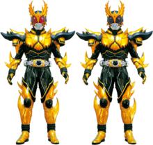 假面騎士空我 升華究極（左：紅目；右：黑目）