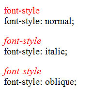 font-style font-style