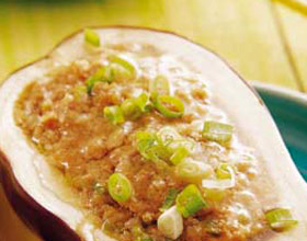 雞茸釀茄子 雞茸釀茄子