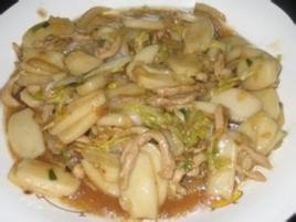 大白菜肉絲炒年糕 大白菜肉絲炒年糕